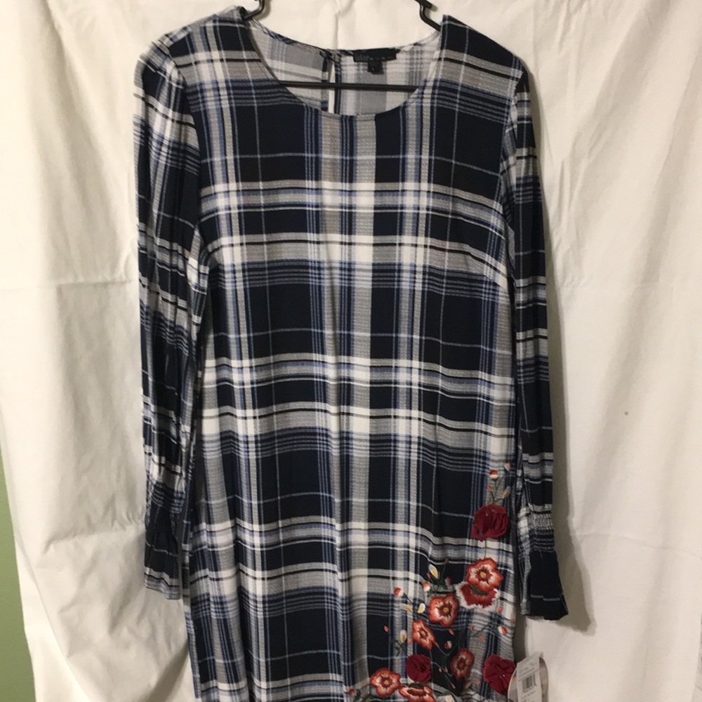 Blue plaid tunic awesome for fall